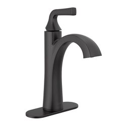 Delta Dallace Matte Black Contemporary Single-Handle Bathroom Sink Faucet 4 in.
