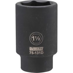 DeWalt 1-1/2 in. X 3/4 in. drive SAE 6 Point Deep Impact Socket 1 pc