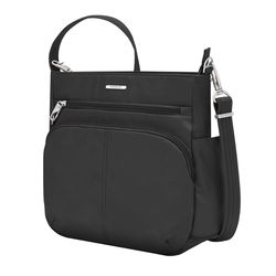 Travelon Large Polyester Black Crossbody Bag