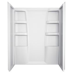 Delta Hycroft 73.5 in. H X 30 in. W X 60 in. L White Shower Surround