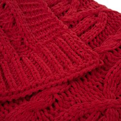 Glitzhome Red Knitted Blanket