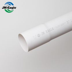 JM Eagle 2729 PVC Sewer Perforated 3 in. D X 10 ft. L Bell 0 psi