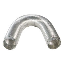 Ace 8 ft. L X 4 in. D Black/Silver Aluminum Duct