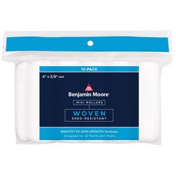 Benjamin Moore Woven 4 in. W X 3/8 in. Mini Paint Roller Cover 10 pk