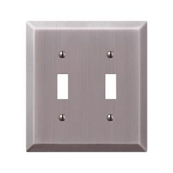 Amerelle Century Antique Nickel 2 gang Stamped Steel Toggle Wall Plate 1 pk