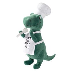 Pet Shop by Fringe Studio For Dog Green/White Plush King of the Grill Dog Toy 1 pk