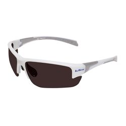 Global Vision Samson Sunglasses Unisex Gray/White Frame Black Lens Polarized