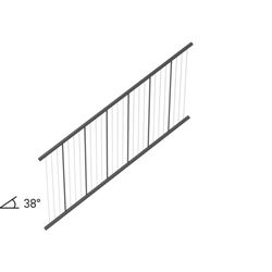 Fortress Railing Products Al13 Home Stair Vertical Cable 32.5 in. H X 2 in. W X 72 in. L Aluminum St