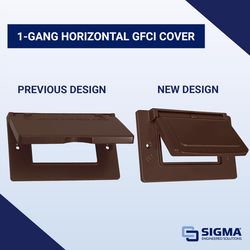 Sigma Engineered Solutions Rectangle Die-Cast Metal 1 gang 2.83 in. H X 4.57 in. W Horizontal GFCI C