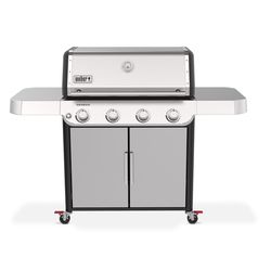 Weber Genesis S-415 LP Grill Bundle: Grill, Cover, Rotisserie, Pan, Crisping Basket