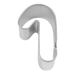R&M International Corp 1 in. W X 2 in. L Mini Candy Cane Cookie Cutter Silver 1 pc