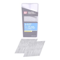 Grip-Rite 2-1/2 in. L X 15 Ga. Angled Strip Electro Galvanized Finish Nails 1000 pk