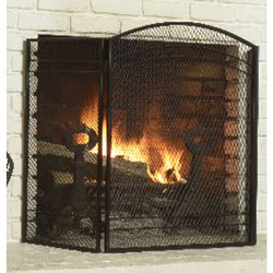 ShelterLogic Classic Black Steel Fireplace Screen