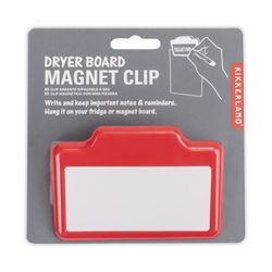 Kikkerland Red/White Steel Dryer Board Magnet Clip