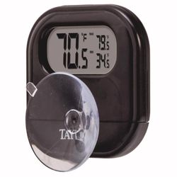 Taylor Thermometer Plastic Black 0.75 in.