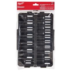 Milwaukee Shockwave 11.99 in. L X 1/2 in. drive Metric Socket Tray 1 pc