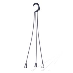 Crescent Too Charcoal Plastic Plant Hook 1 pk