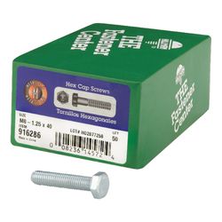 HILLMAN M8-1.25 mm D X 40 mm L Heat Treated Steel Hex Head Cap Screw 1 pk