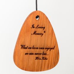 Wind River In Loving Memory Bronze Aluminum/Wood 18 in. Wind Chime