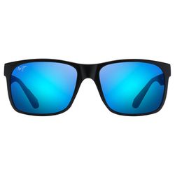 Maui Jim Red Sands Sunglasses Unisex Matte Black Frame Blue Hawaii Lens Polarized