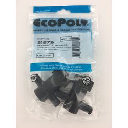 Flair-It Ecopoly 1/2 in. Crimp X 1/2 in. Crimp Plastic Straight Stop Valve