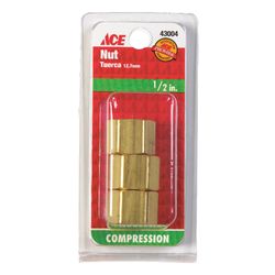 Ace 1/2 in. Compression Brass Nut