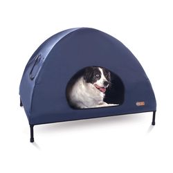 K&H Pet Prodcuts Large Denier Fabric Dog House Blue 32 in. H X 42 in. W X 30 in. D