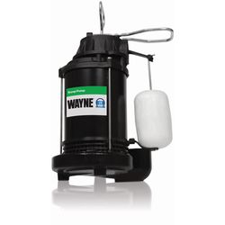 Wayne 1/3 HP 4,600 gph Thermoplastic Vertical Float Switch AC Sump Pump 8 ft³