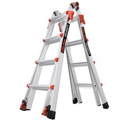 Little Giant Velocity 17 ft. H Aluminum Telescoping Multi-Position Ladder Type IA 300 lb. cap.