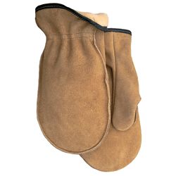 Midwest Quality Gloves L Leather Brown Mittens