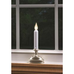 Xodus Innovations Pewter/White None Scent Window Candles Flameless Flickering Candle