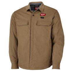 Milwaukee L Long Sleeve Men's Collared Work Jacket Beige