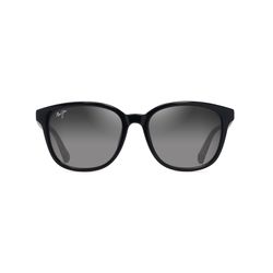 Maui Jim Kuikahi Asian Fit Sunglasses Men's Shiny Black w/Trans Light Gray Frame Neutral Gray Lens P