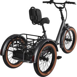 Retrospec Boca Rev 2 Unisex 20 in. D Electric Tricycle Matte Graphite