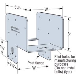 Simpson Strong-Tie ZMAX 4.7 in. H X 3.53 in. W 16 Ga. Galvanized Steel End Post Cap