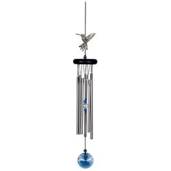 Woodstock Chimes Aluminum/Wood 18 in. Crystal Hummingbird Wind Chime