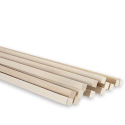 Midwest Products 1/2 in. X 1/2 in. W X 3 ft. L Basswood Strip #2/BTR Premium Grade