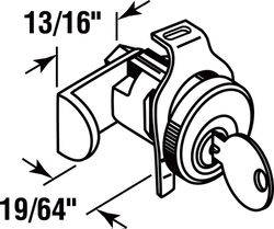 Prime-Line Nickel Steel Counter Clockwise Mailbox Lock For Jensen 2