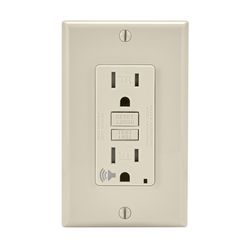 Leviton 15 amps 125 V Light Almond Audible Outlet 5-15R 1 pk