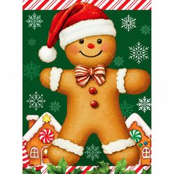 Briarwood Lane Gingerbread Lane Garden Flag 18 in. H X 12.5 in. W