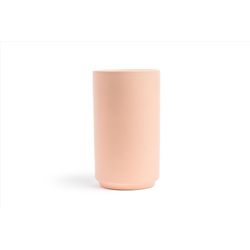 Momma Pots 8 in. H X 4.5 in. L Matte Blush Porcelain Flower Vase