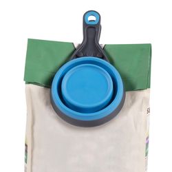Dexas Blue Rubber 2 cups Pet Food Scoop For All Animals