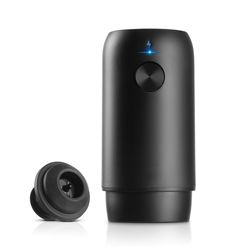 HIC Kitchen Black ABS Plastic Rechargeable Wine Preserver and Stopper