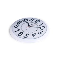 Taylor Dial Clock Plastic Black/White 13.25 in.