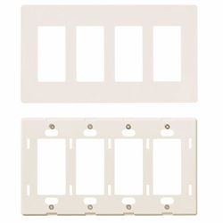 Faith Light Almond 4 gang Polycarbonate Decorator Wall Plate 1 pk