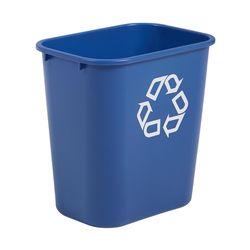 Rubbermaid 28 qt Blue Plastic Recycling Bin