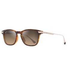 Maui Jim ManaOlana Sunglasses Unisex Shiny Dark Havana w/Gold Frame HCL Bronze Lens Polarized