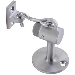 Brinks Commercial Brass Satin Chrome Silver Door Stop Mounts to floor 2-1/2 in.