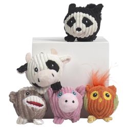 HuggleHounds Wee Huggles For All Pets Multicolored Wee Balls Dog Toy 2.25 5 pk