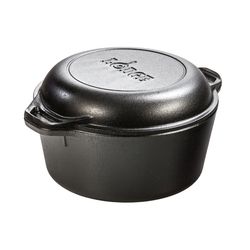 Lodge Cast Iron Dutch Oven 7.06 in. 5 qt Black
